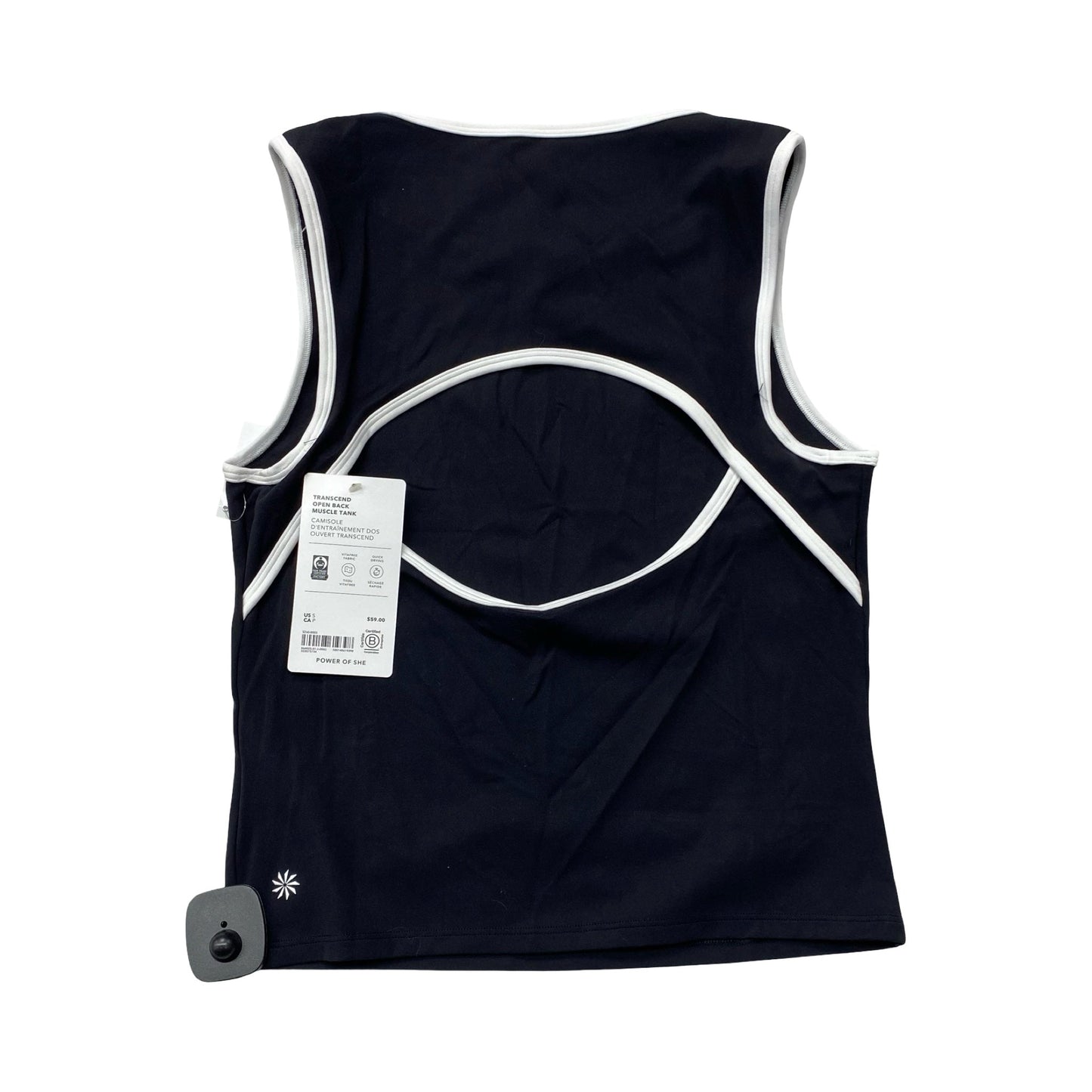 Athletic Tank Top By Athleta In Black & White, Size:S