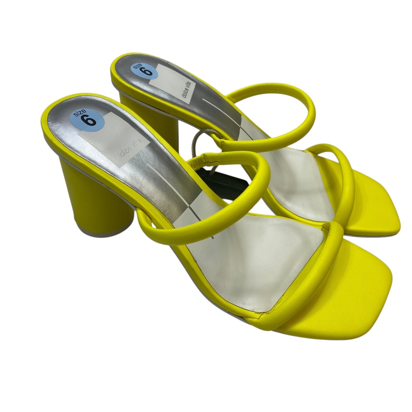 Sandals Heels Block By Dolce Vita In Yellow, Size:6