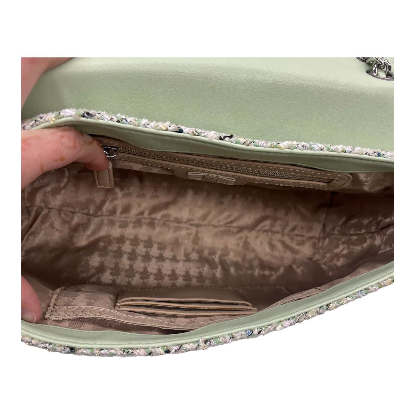 Handbag Designer By Karl Lagerfeld In Green, Size:Medium