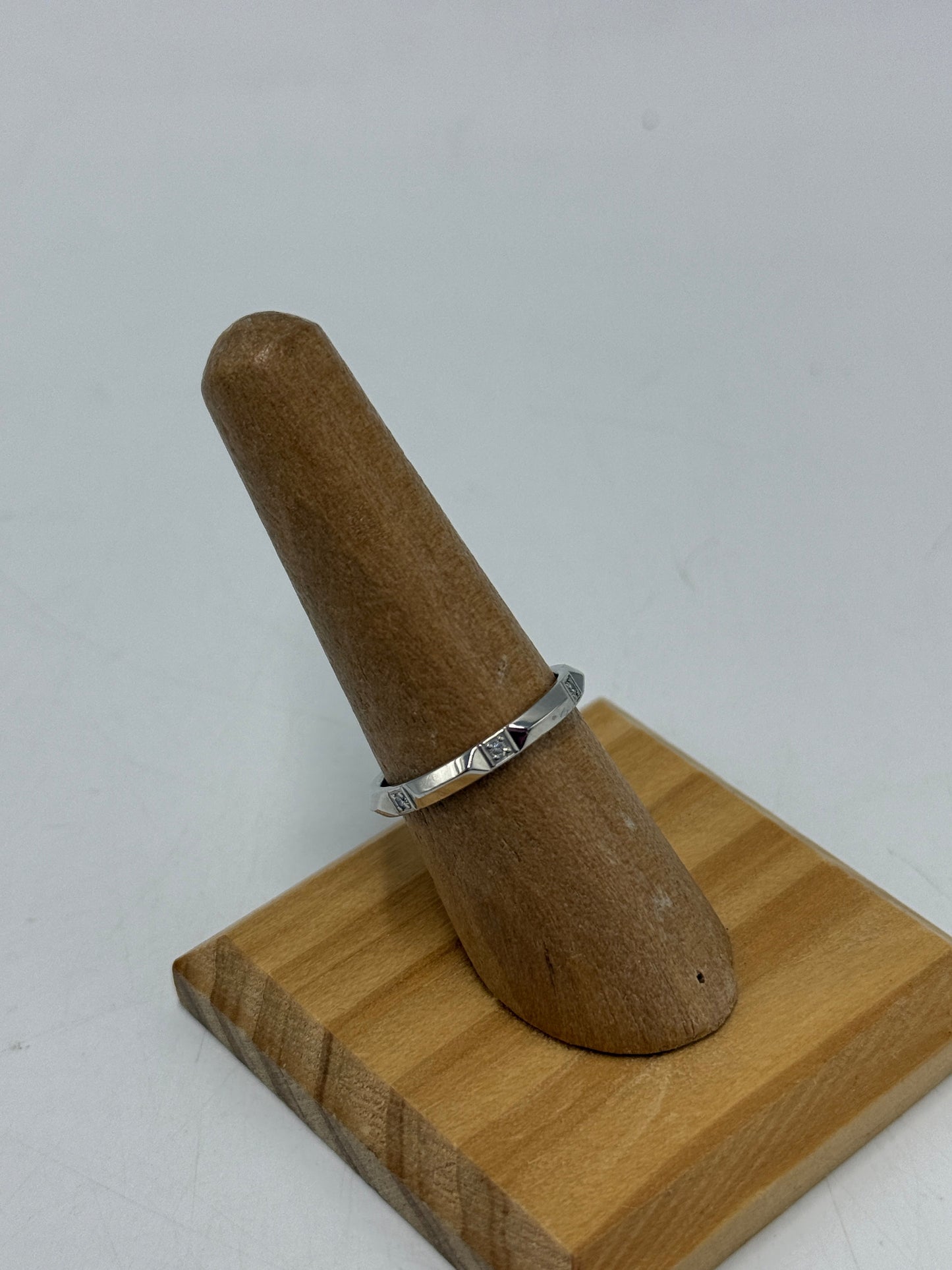 Tiffany And Company Platinum True Band Diamond Luxury Ring, Size: 7