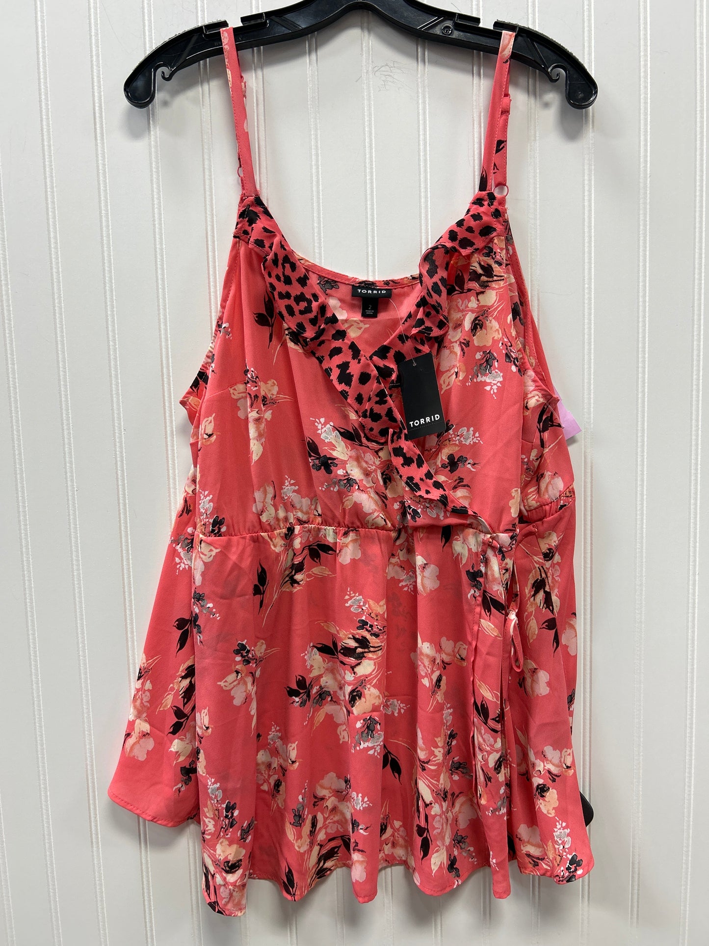 Top Sleeveless By Torrid In Pink, Size:2X NWT