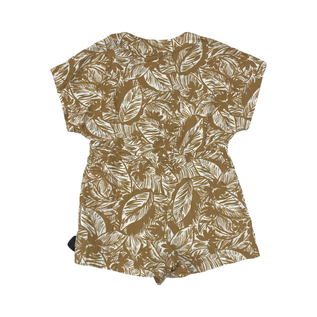 Romper By Madewell In Brown & Cream, Size:S