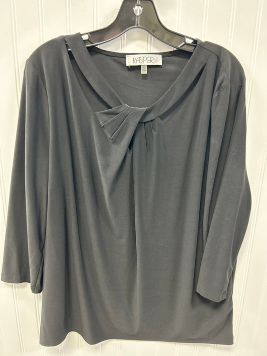 Top Ls By Kasper In Black, Size:Xl