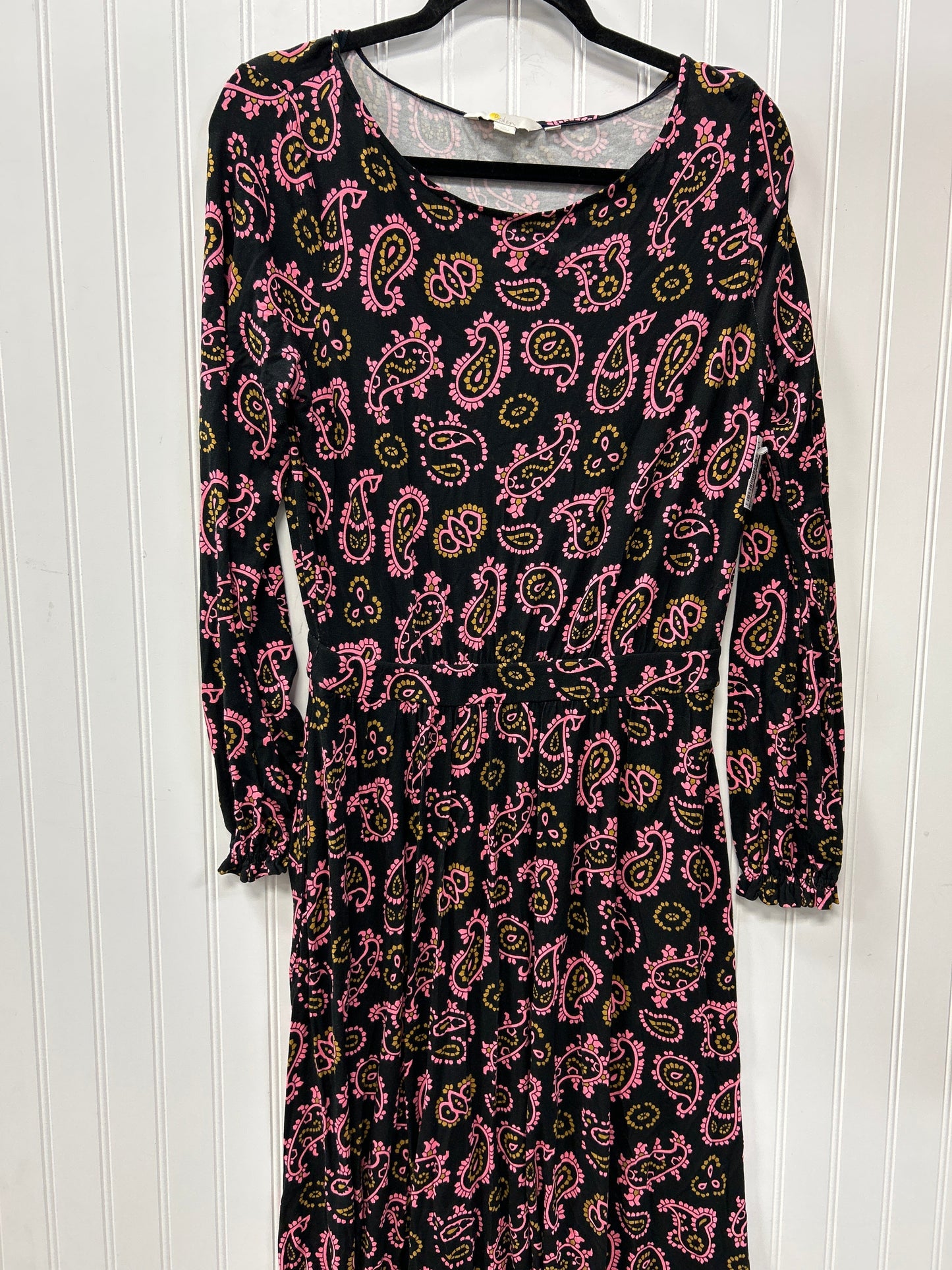 Dress Casual Maxi By Boden In Black & Pink, Size:M