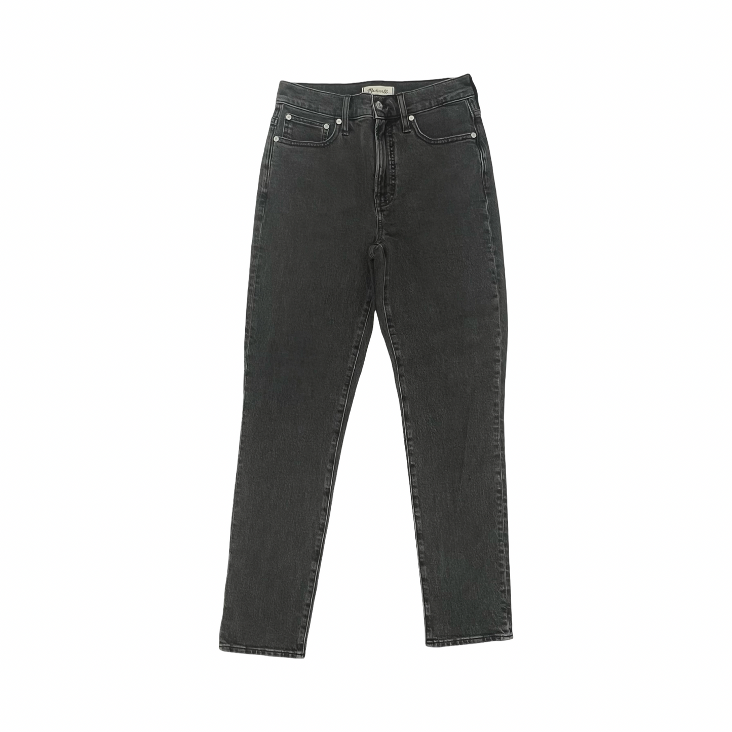Jeans Straight By Madewell In Black Denim, Size:2