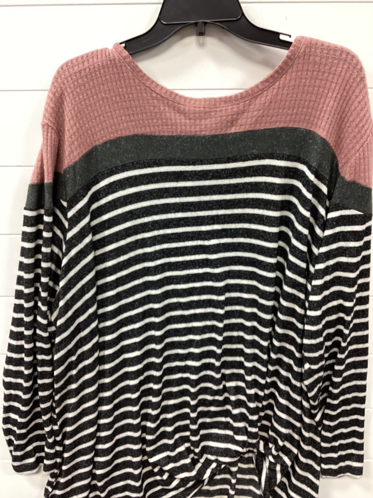 Top Ls By Maurices In Grey & Pink, Size:4X
