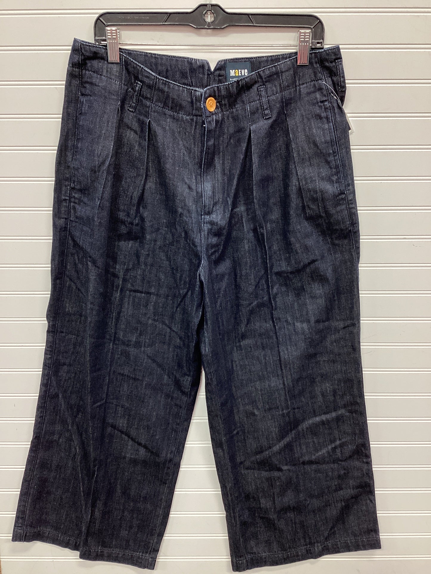 Jeans Straight By Anthropologie In Blue Denim, Size:10