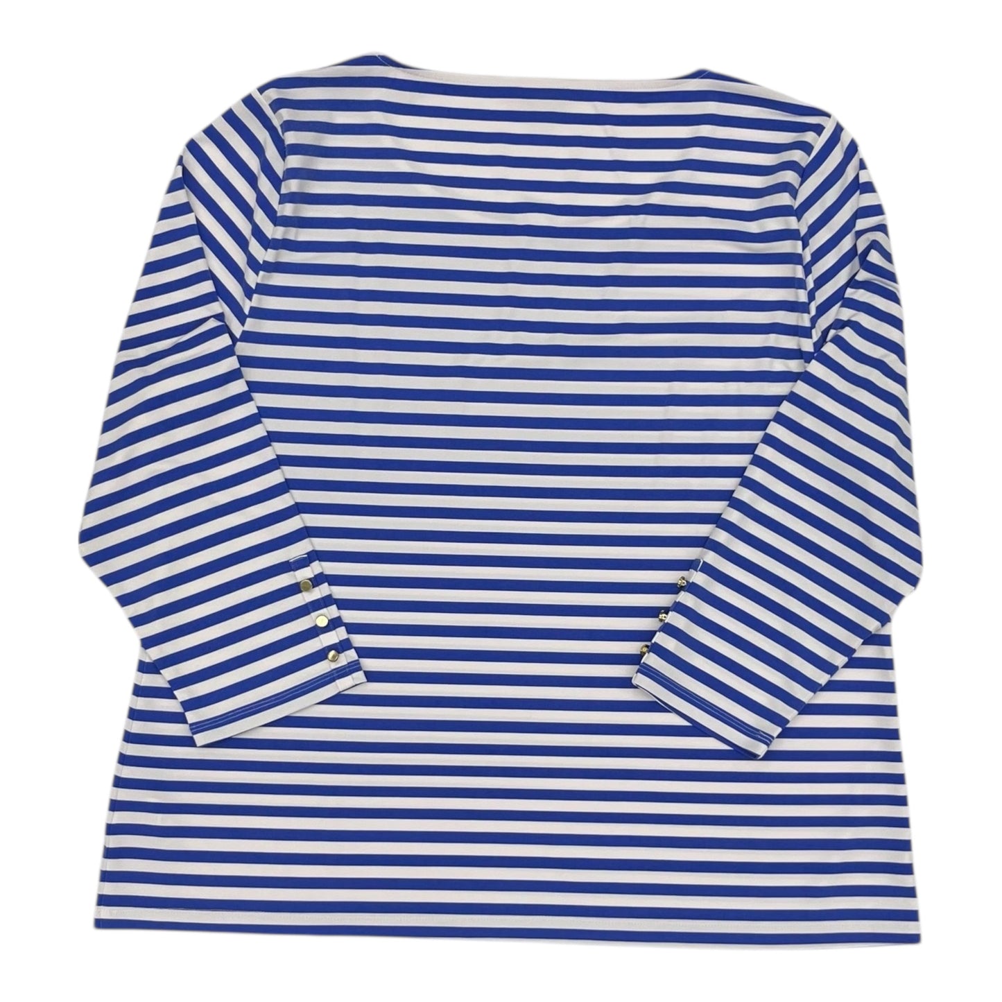 Blouse 3/4 Sleeve By Talbots In Blue, Size:Xl