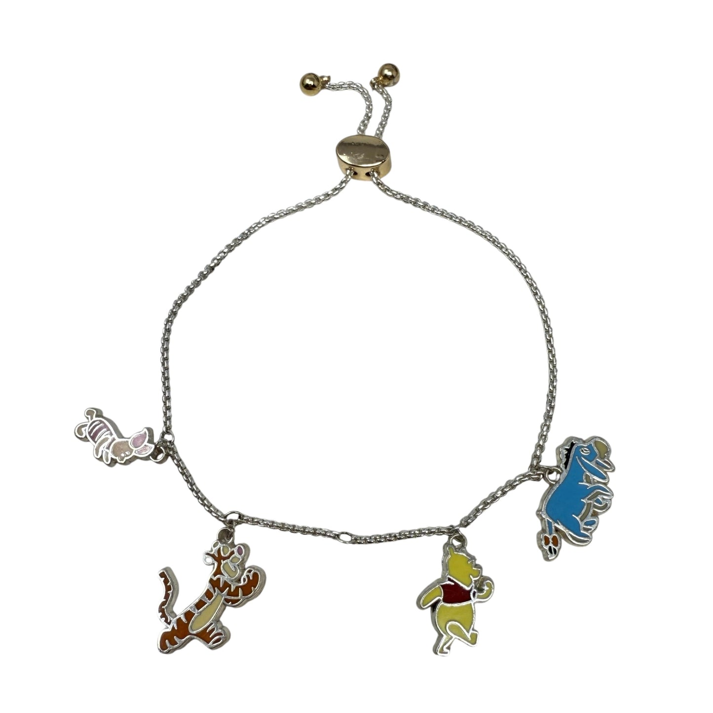 Disney Winnie The Pooh Adjustable Slider Charm Bracelet Silver Plated By Disney