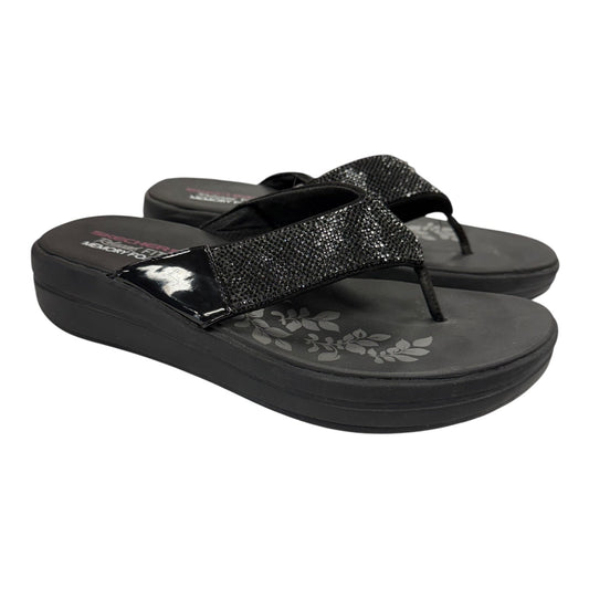Sandals Flats By Skechers In Black, Size:8