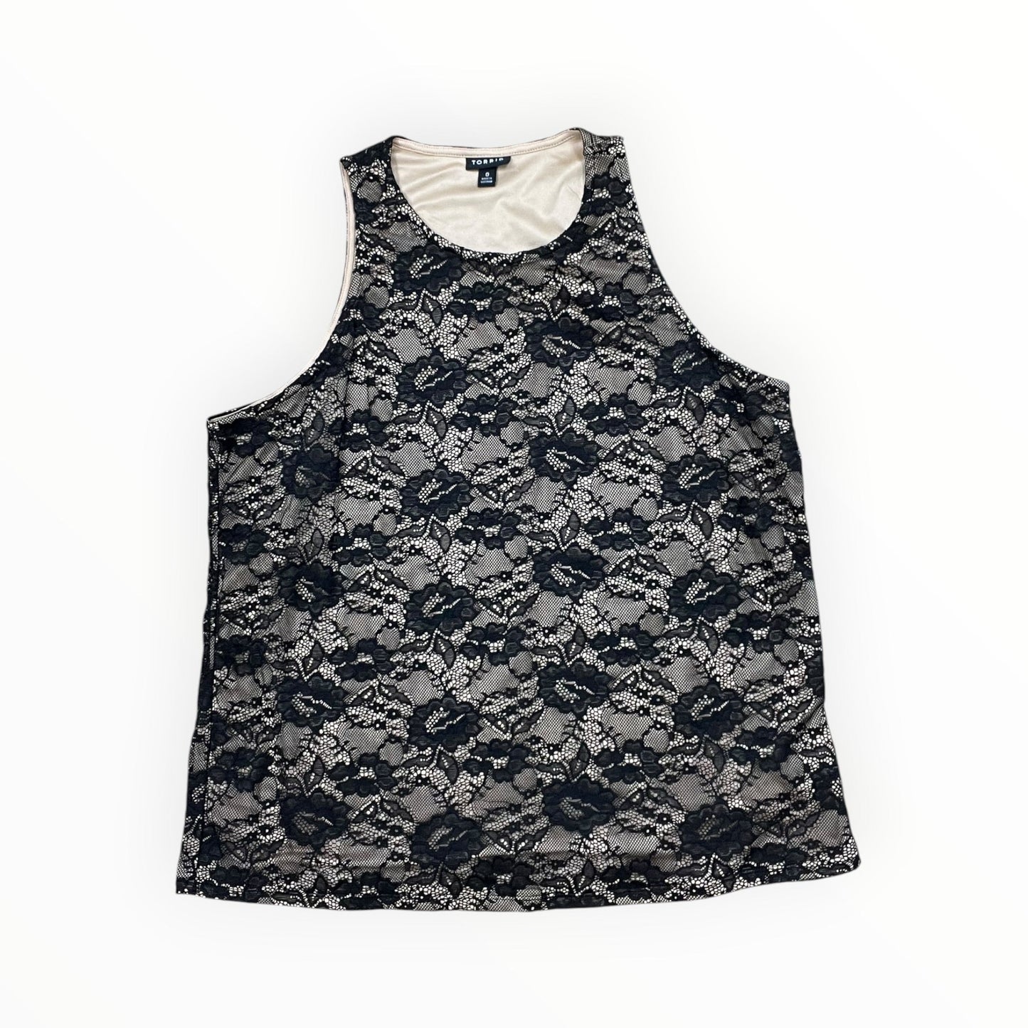 Top Sleeveless By Torrid In Black & Cream, Size:L