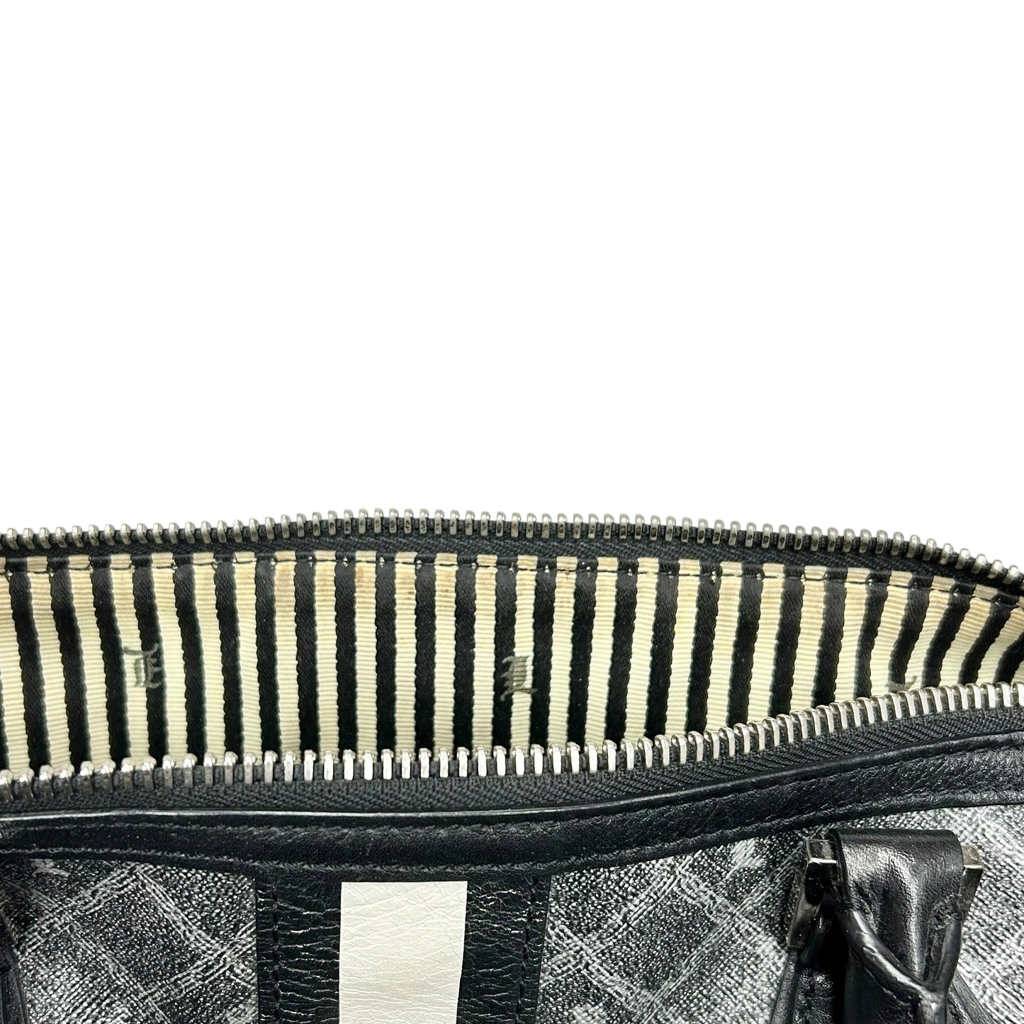 Handbag Leather By Lamb, Size: Medium