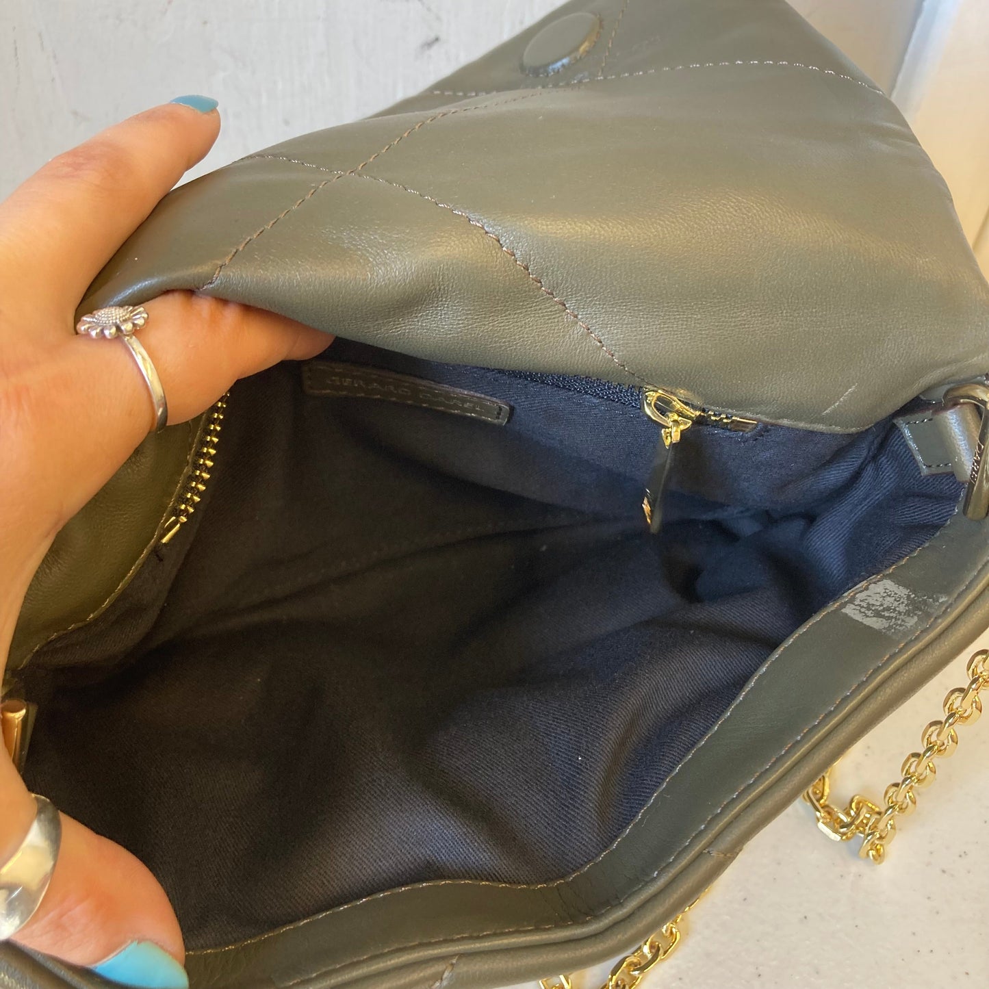 Handbag By Gerard Darel In Grey, Size:Small