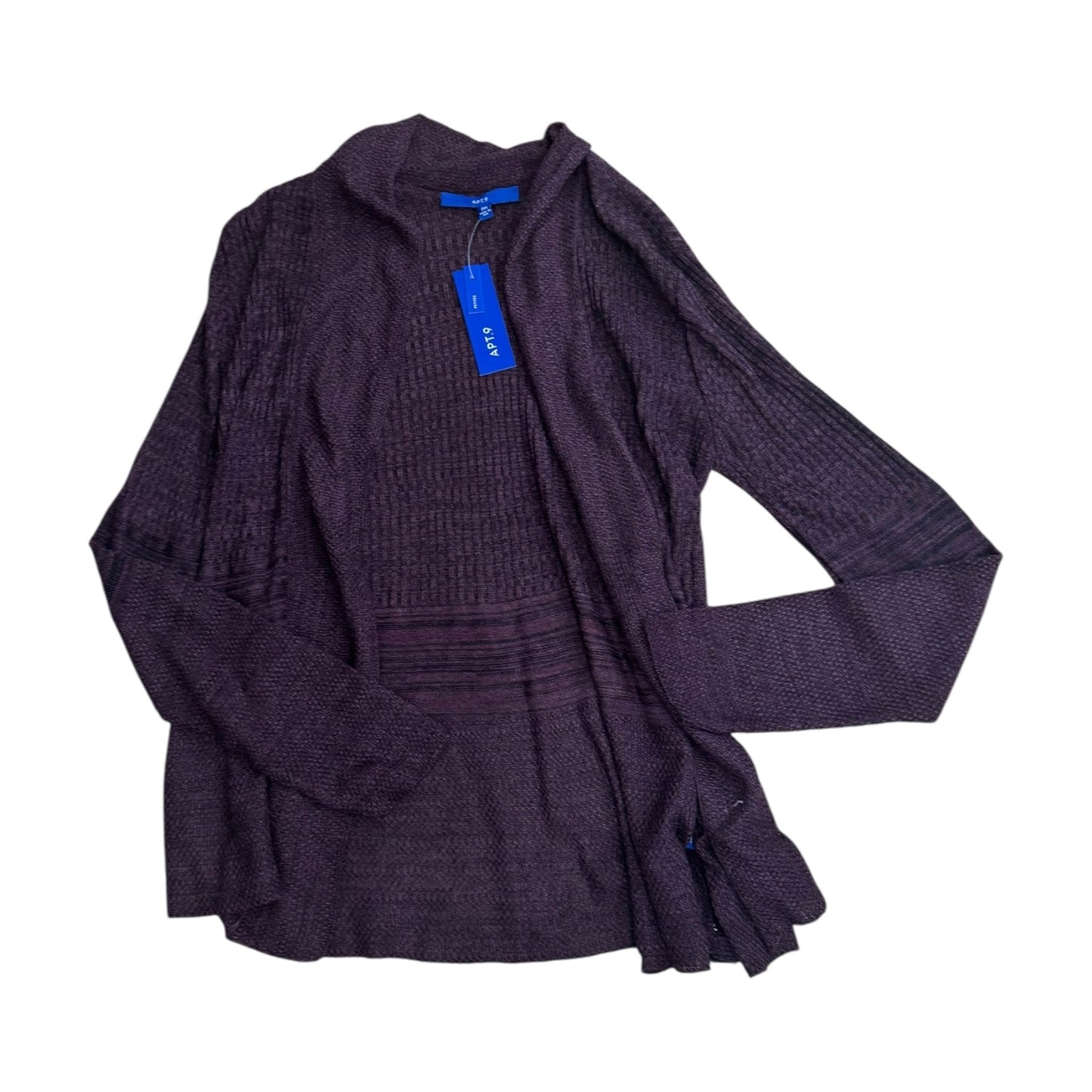 Sweater Cardigan By Apt 9 In Maroon, Size:Mp