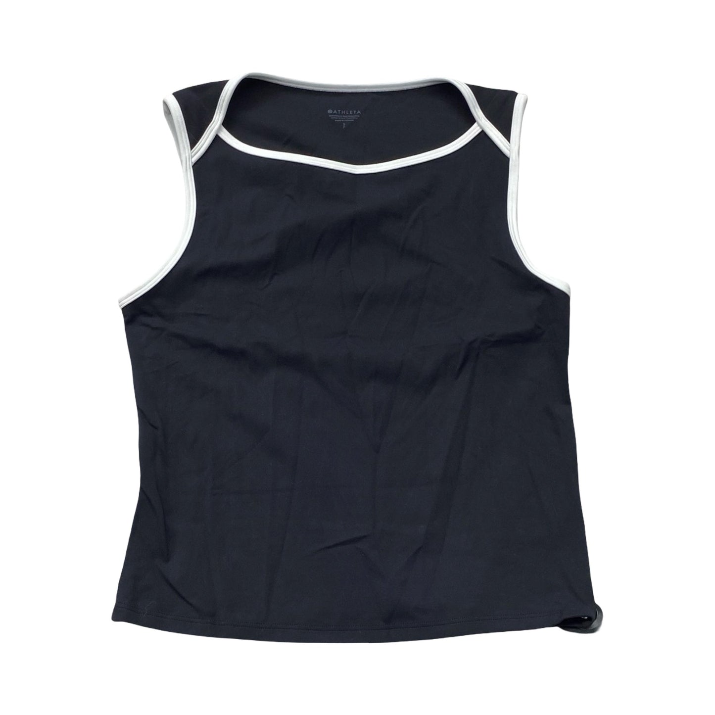 Athletic Tank Top By Athleta In Black & White, Size:S