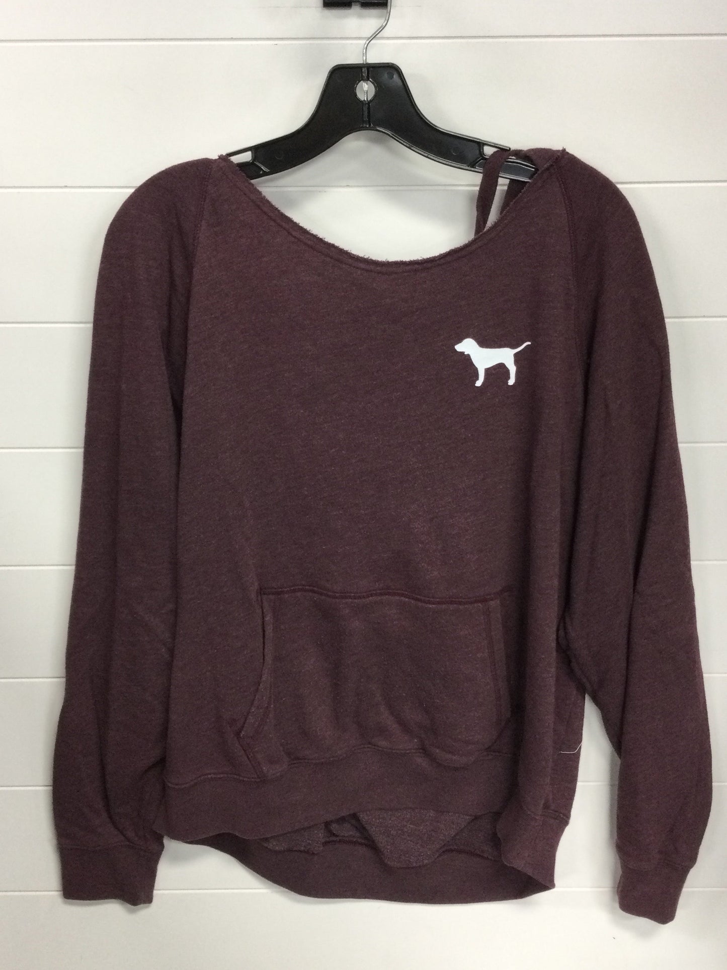 Sweatshirt Hoodie By Pink In Purple, Size:L