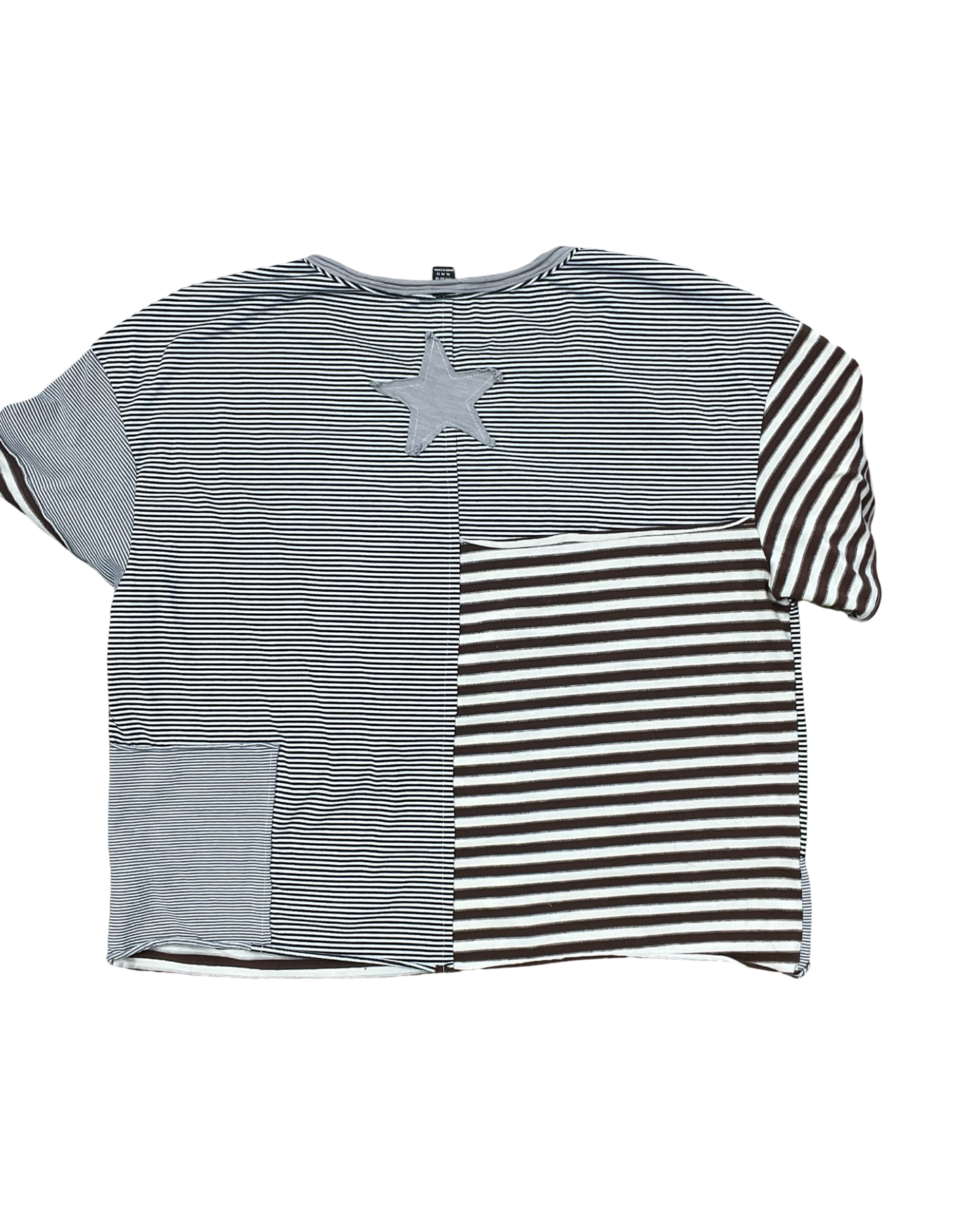 Top Ss By Shein In Grey & White, Size:Xl