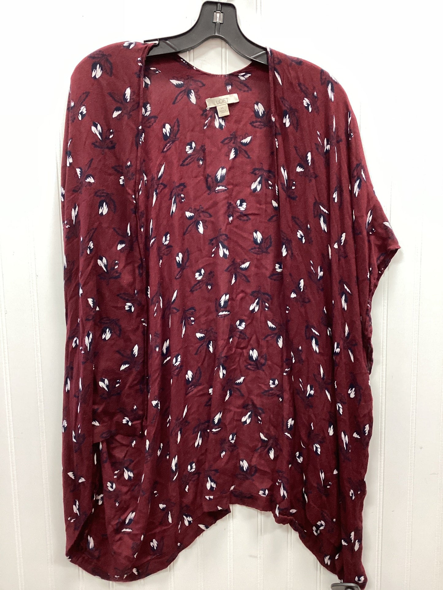 Kimono By Loft In Maroon, Size:M