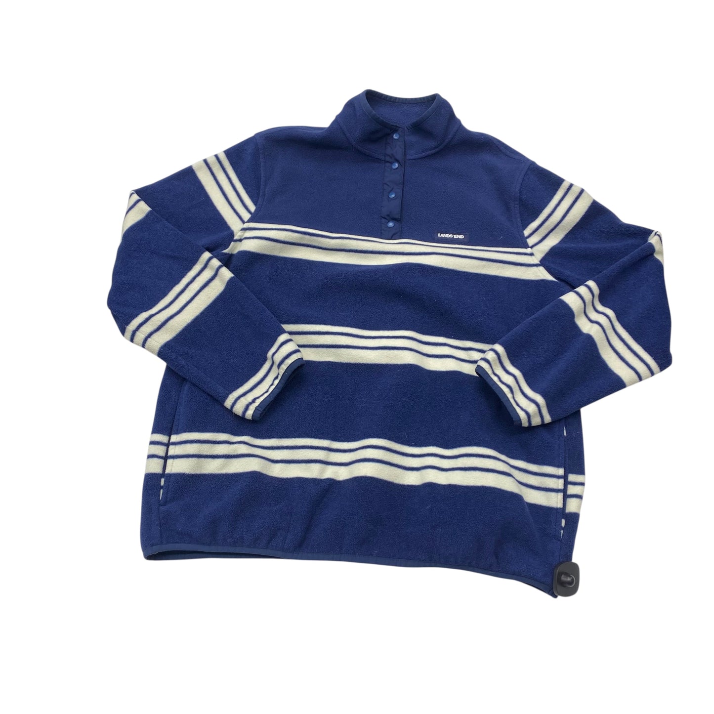 Athletic Fleece By Lands End In Blue & White, Size:Xl