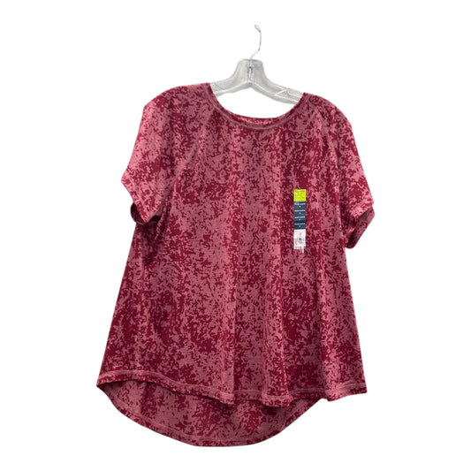 Athletic Top Ss By Tek Gear In Red, Size:1X