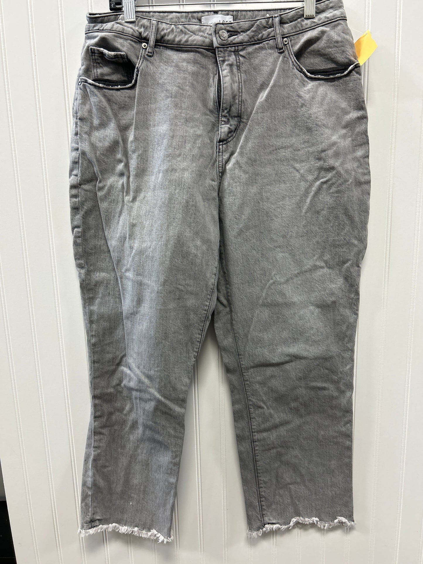 Jeans Straight By Loft In Grey Denim, Size:12