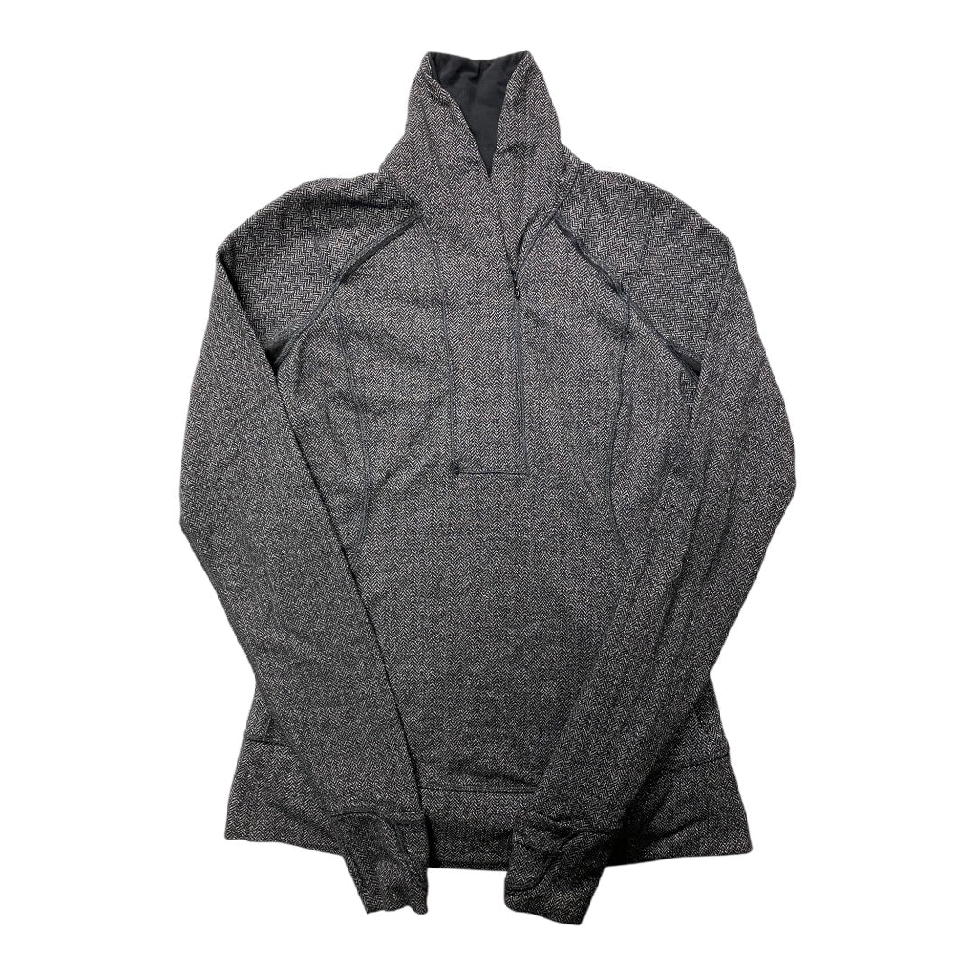 Athletic Top Ls Collar By Lululemon In Grey, Size:8