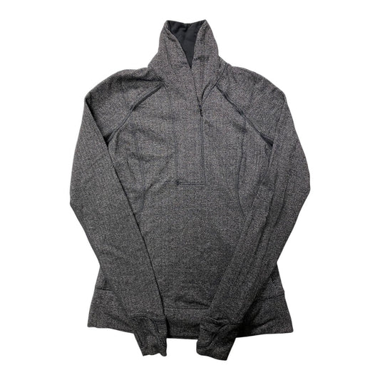 Athletic Top Ls Collar By Lululemon In Grey, Size:8