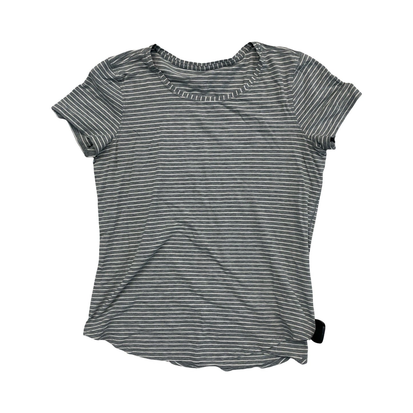 Athletic Top Ss By Lululemon In Striped Pattern, Size:6