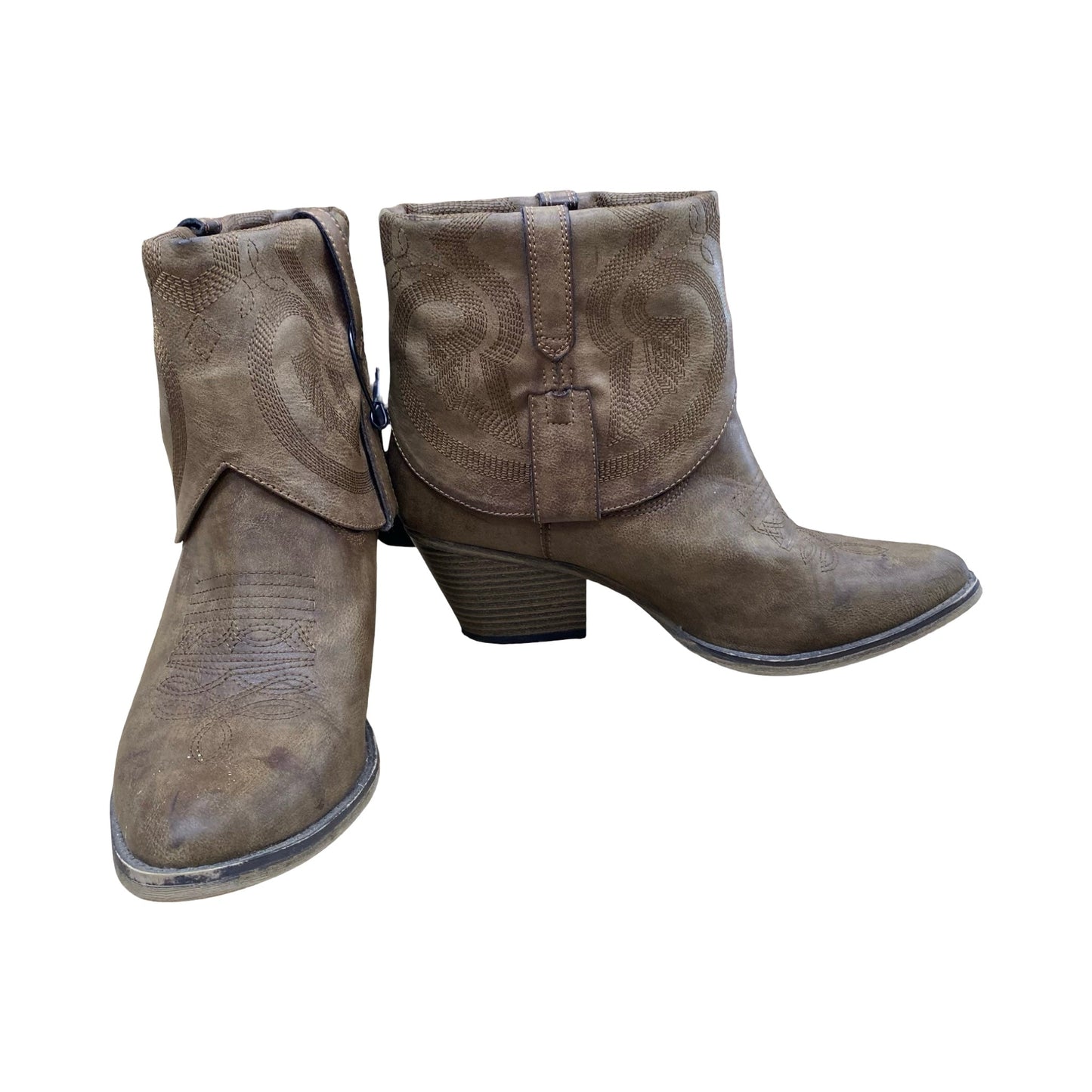 Boots Western By Mia In Brown, Size:8.5