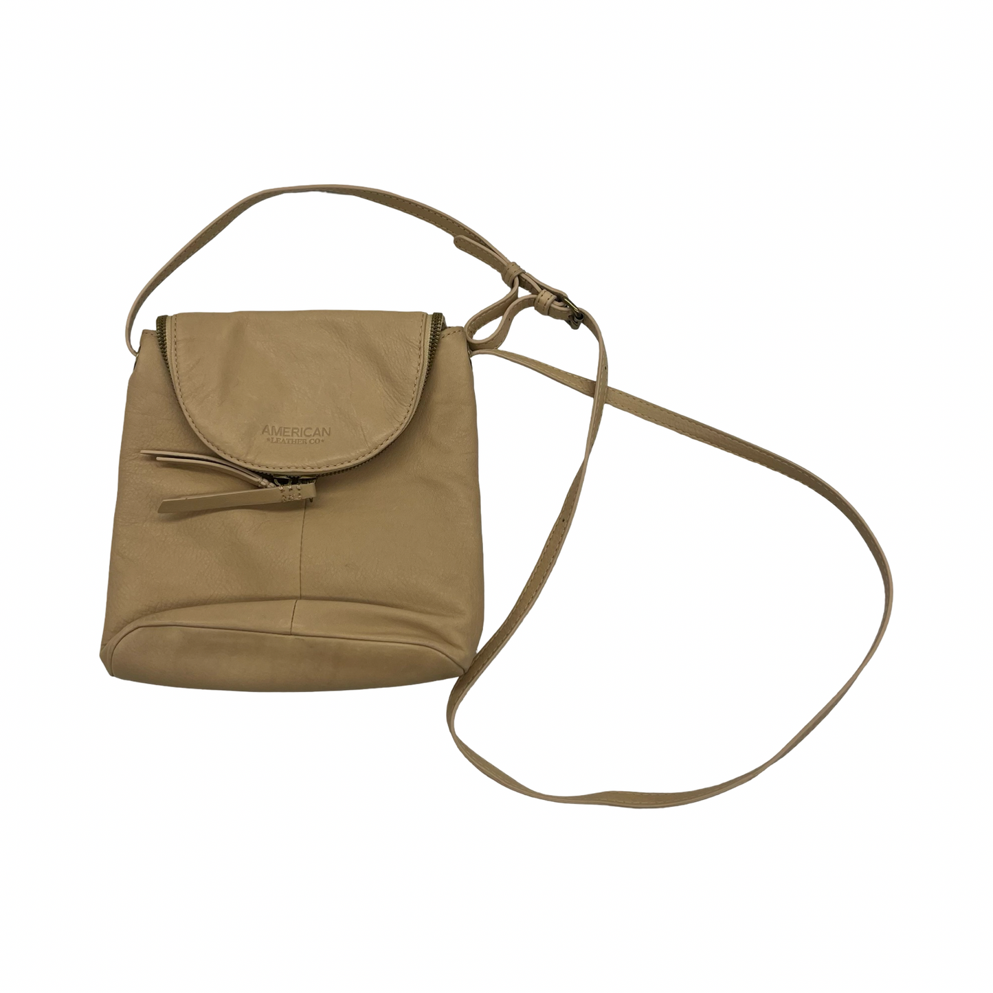 Crossbody Leather By Clothes Mentor In Tan, Size:Small