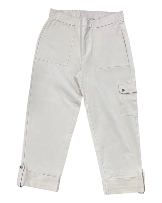 Pants Cropped By Susan Graver In Tan, Size:Xs