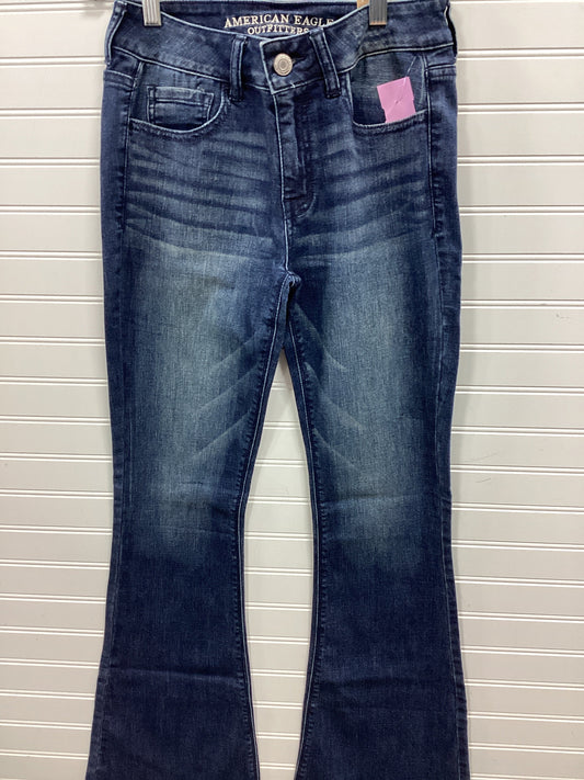 Jeans Flared By American Eagle In Blue Denim, Size:4