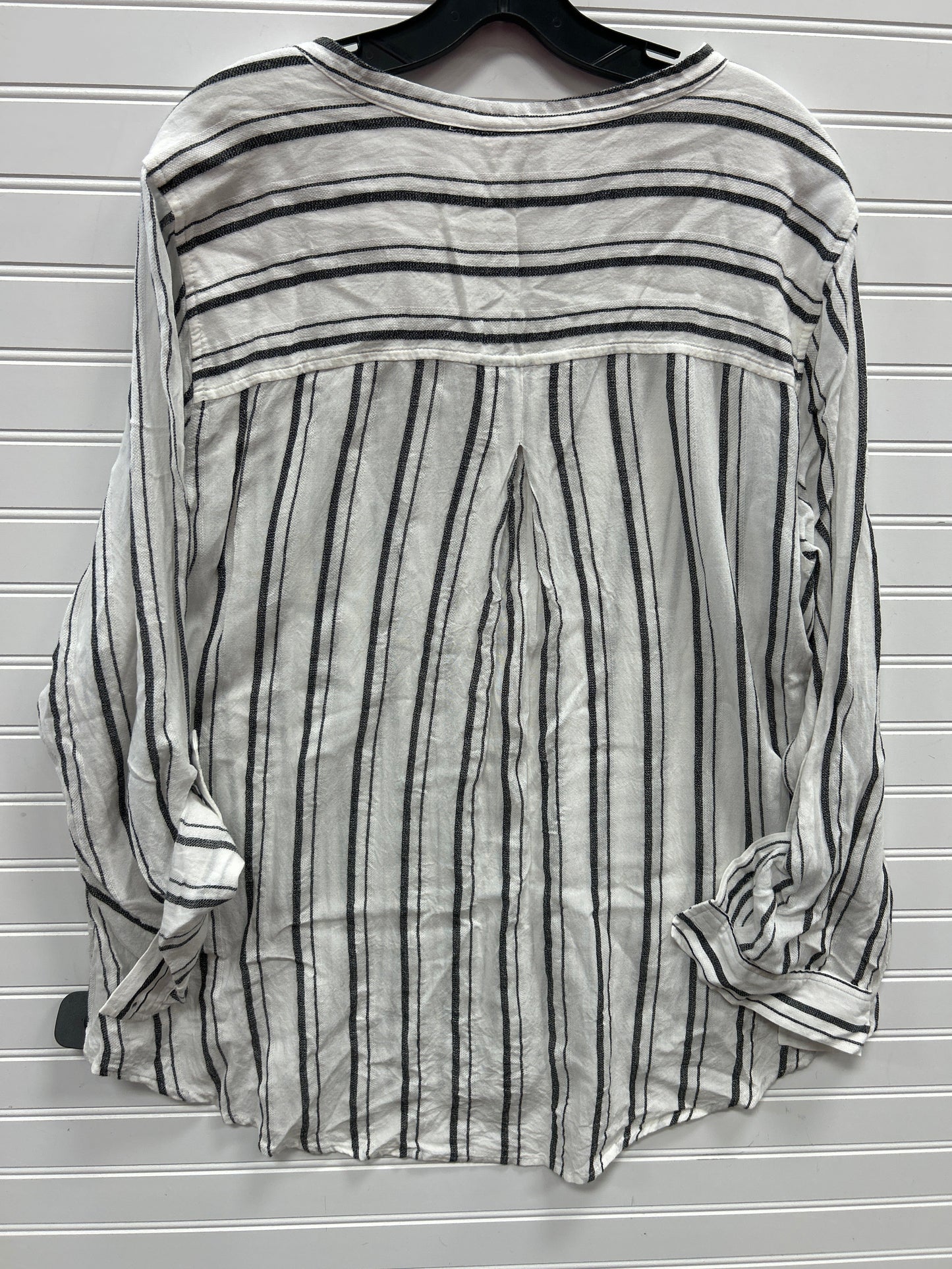Blouse Ls By Lucky Brand In Grey, Size:Xl