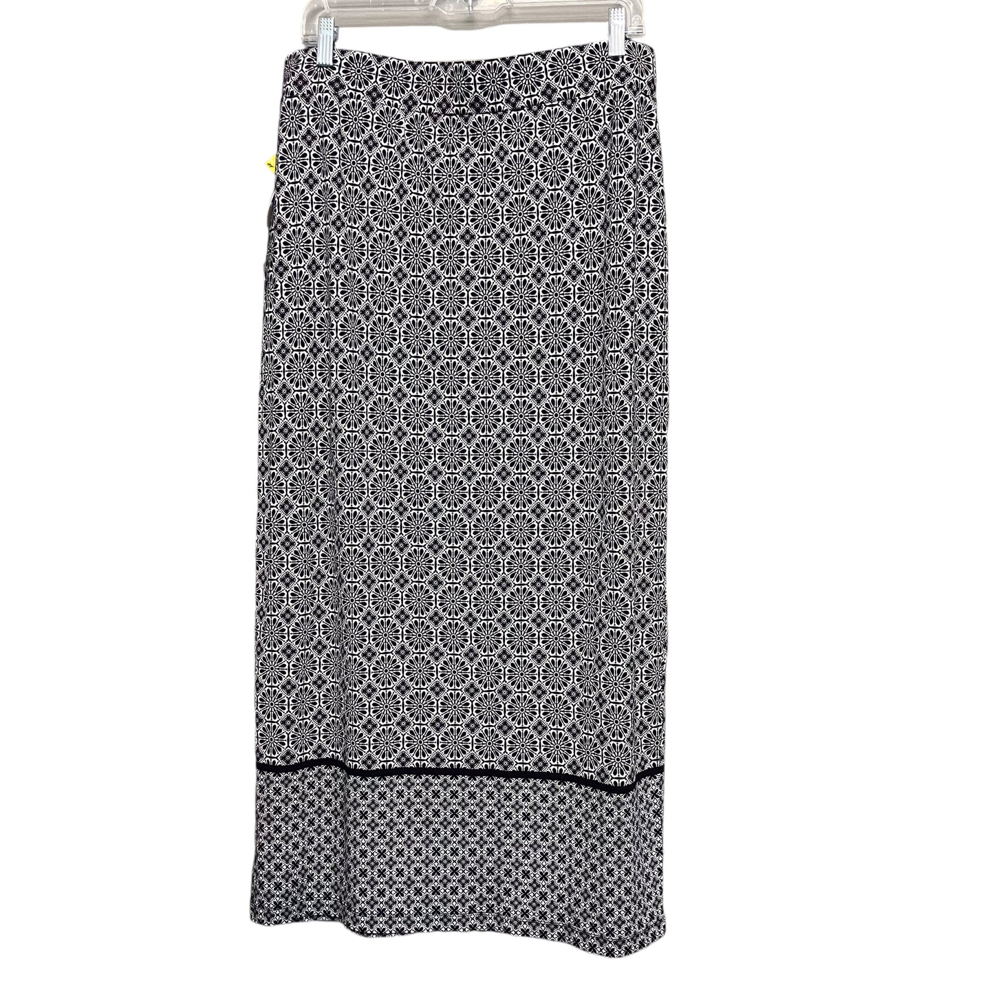 Skirt Maxi By Liz Claiborne In Black & White, Size:12