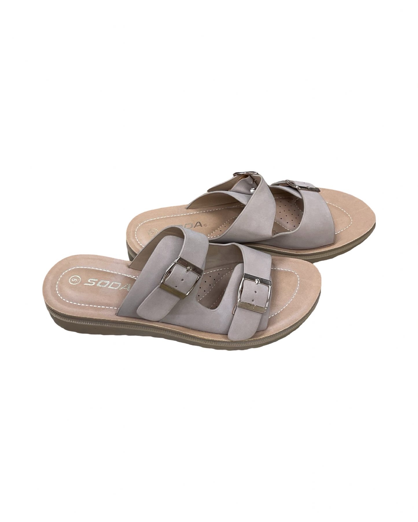 Sandals Flats By Soda In Beige, Size:9