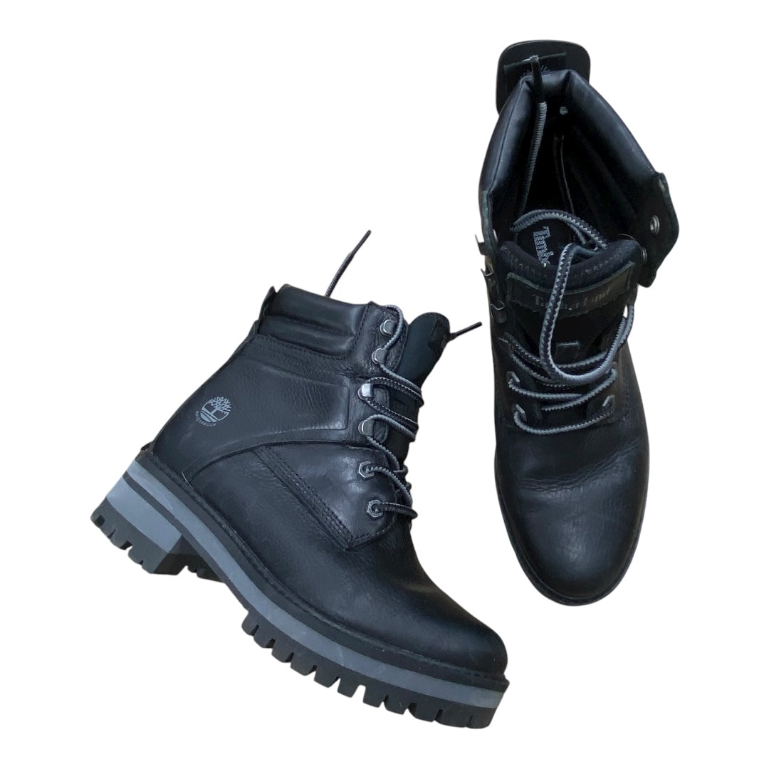 Boots Ankle Flats By Timberland In Black, Size:6.5
