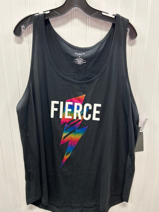 Athletic Tank Top By Torrid In Black, Size:3X