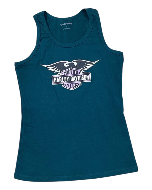 Tank Top By Harley Davidson In Green, Size:M