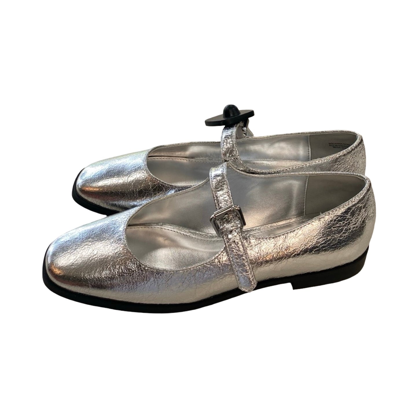 Shoes Flats By Steve Madden In Silver, Size:8