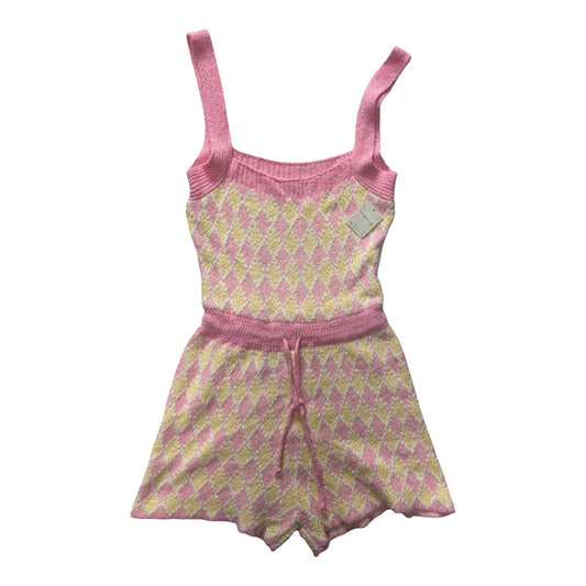 Romper By Free People In Pink & Yellow, Size:M