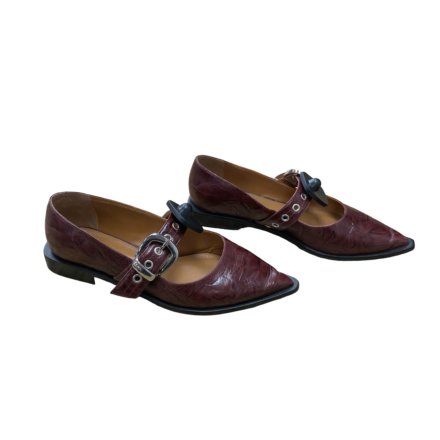 Shoes Flats By Maeve In Maroon, Size:10