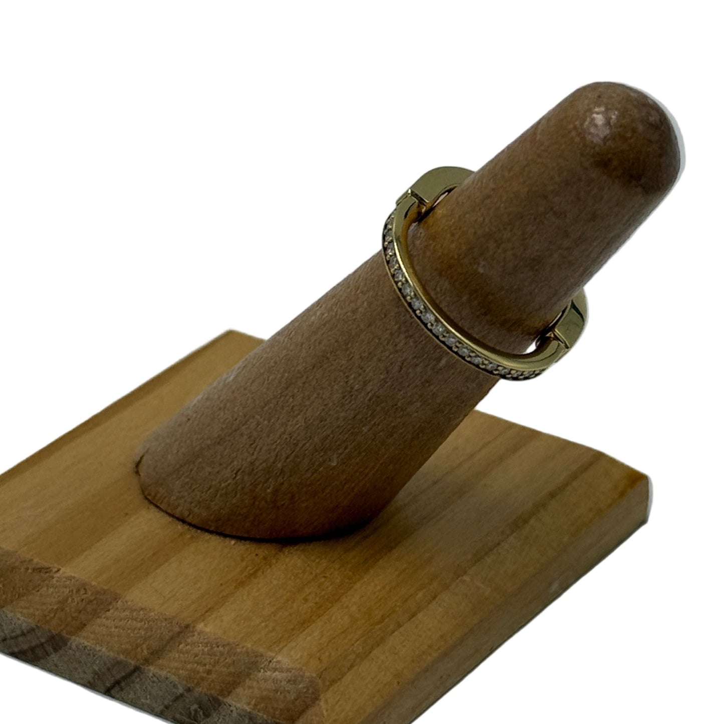 Tiffany & Company 18K & Diamond Lock Luxury Designer Ring, Size 4