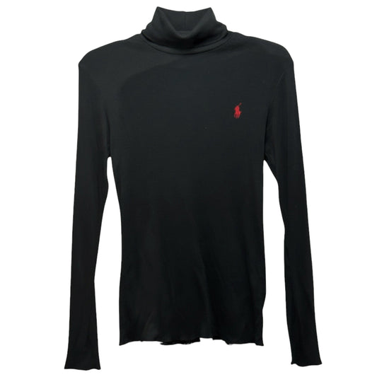 Turtleneck Top Long Sleeve Basic By Ralph Lauren Sport In Black, Size: M
