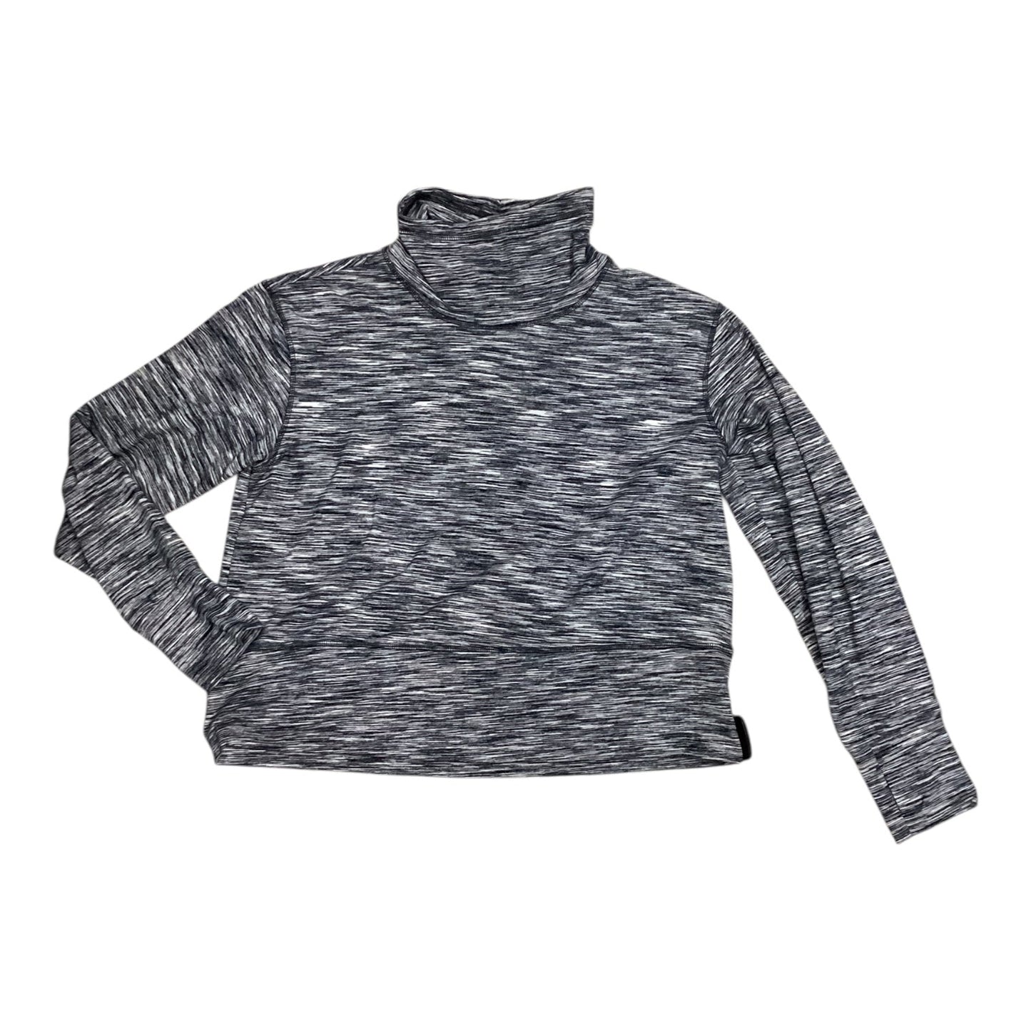 Athletic Top Ls Collar By Rbx In Black & White, Size:L