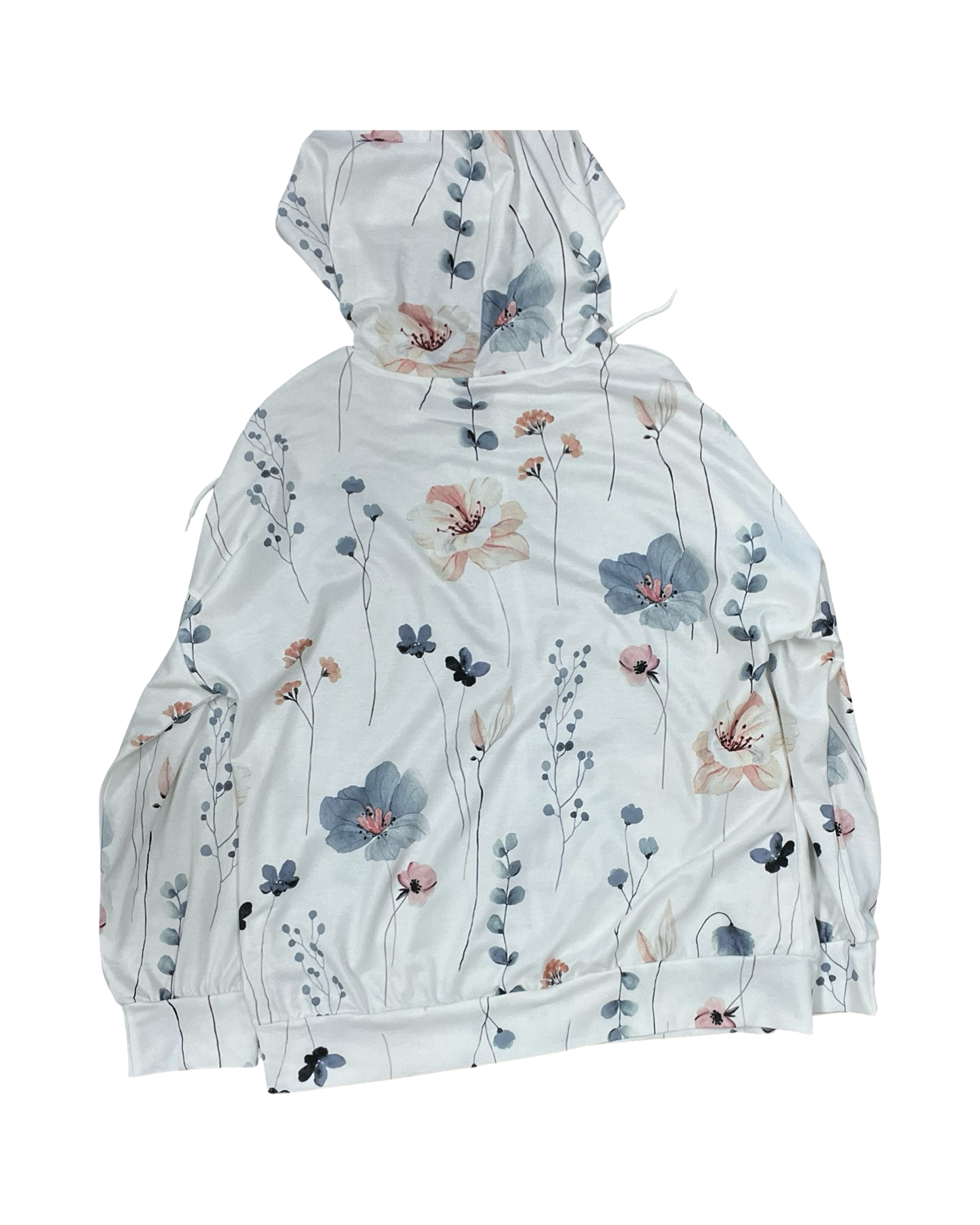 Sweatshirt Hoodie By Clothes Mentor In Blue & White, Size:M