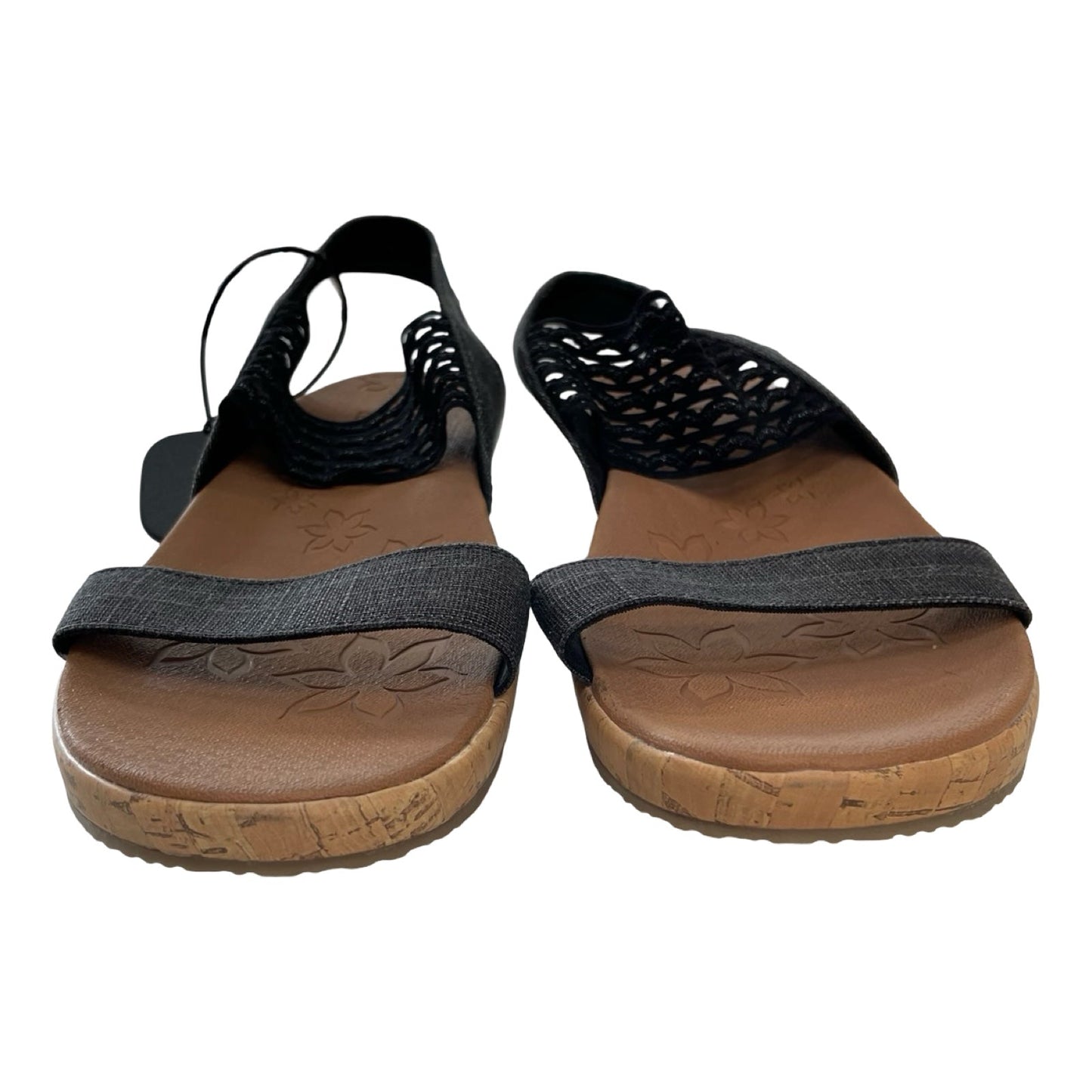 Sandals Heels Wedge By Skechers In Black, Size:10