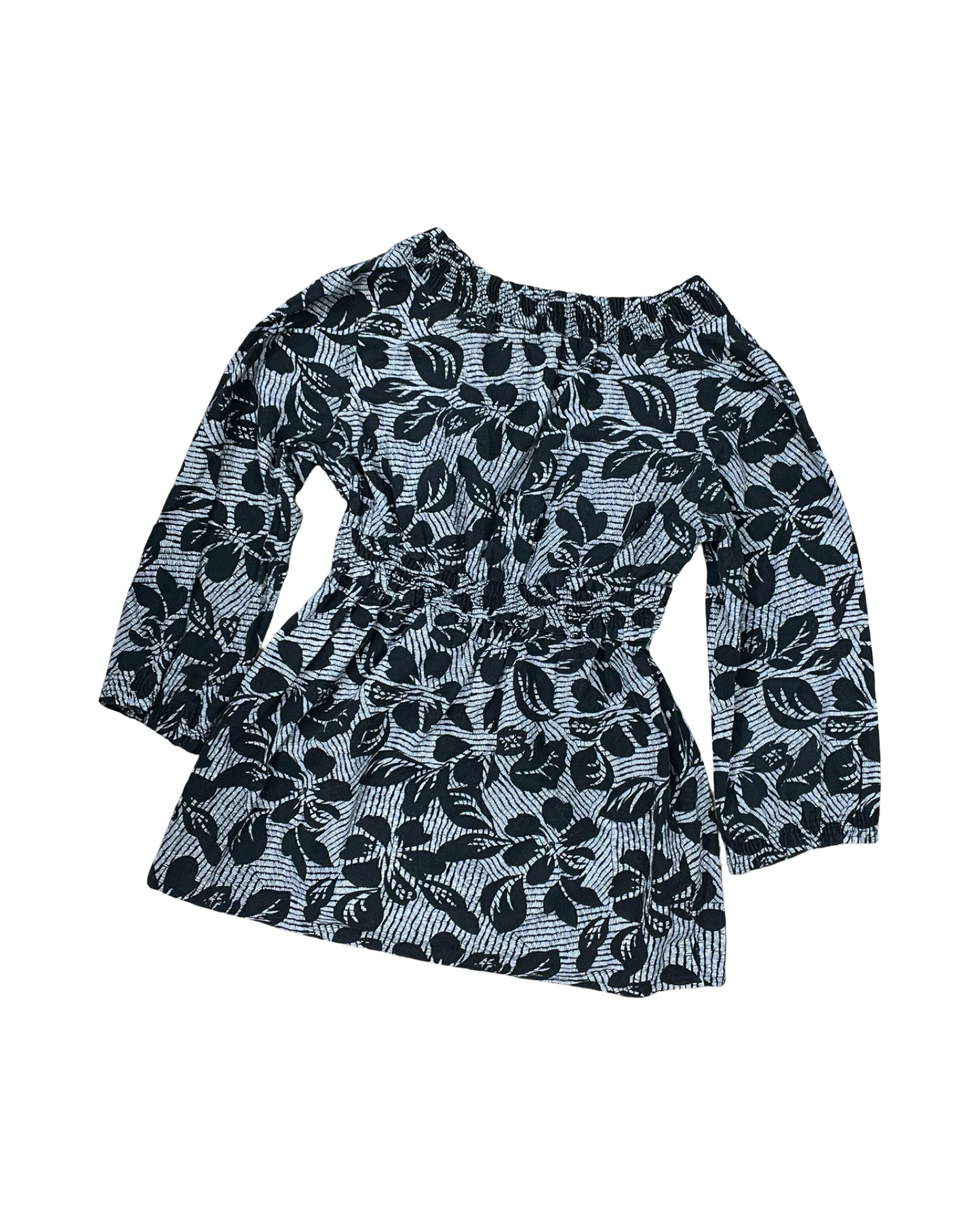 Top 3/4 Sleeve By Jw In Black & White, Size:S