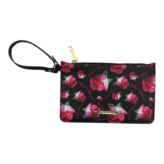 Wristlet By Betsey Johnson In Floral Print, Size:Medium
