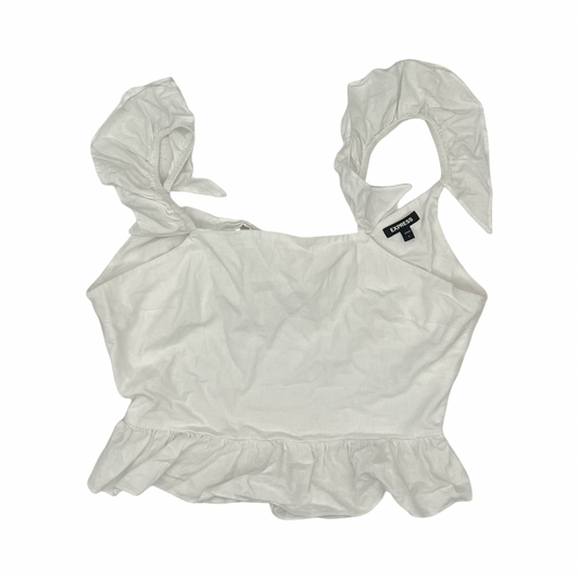Blouse Sleeveless By Express In Cream, Size:L