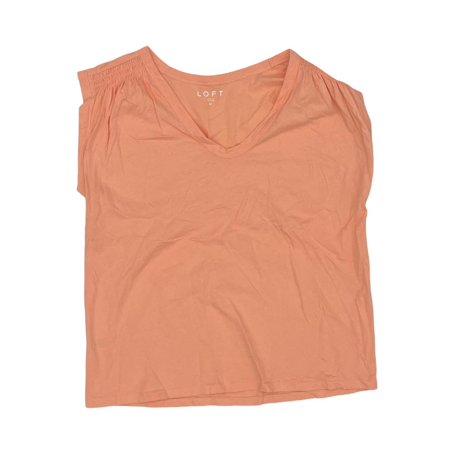 Top Sleeveless By Loft In Peach, Size:M